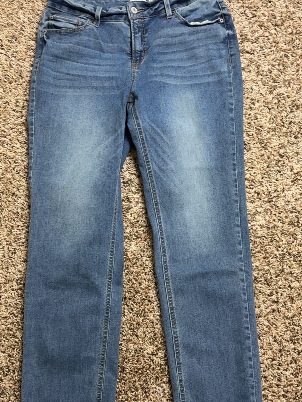 Women's Slim Straight Jeans - Light Blue Wash